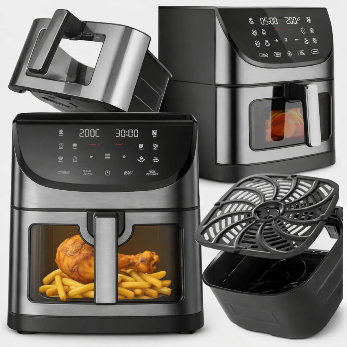 Extralink AIR FRYER FRYTKOWNICA BEZTLUSZCZOWA 8L 1800W 200 STOPNI EX.97676 Photo 5
