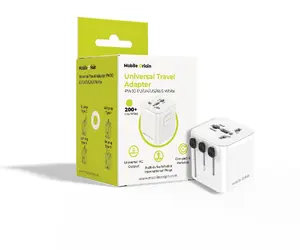 Travel adapter MOBILE ORIGIN Universal PW30 — EU/UK/US/AUS, White