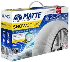 Snow Socks MATTE Super-X Snow Socks XXL — textile traction device for winter driving