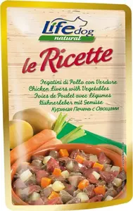 Влажный корм для собак Life Pet Care LIFE DOG 95 г — печень с овощами (пакет)