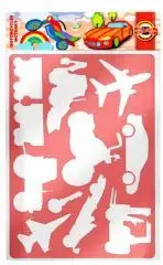 Stencil set KOH-I-NOOR Szablon Pojazdy — vehicle-themed drawing templates (WIKR-918549)