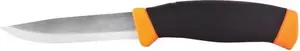 Knife Morakniv Companion F Serrated, stainless steel, orange handle, model 11829, size S