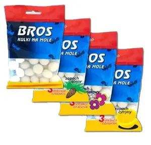 Moth-repellent balls BROS 120 g — container of scented mothballs for clothing protection