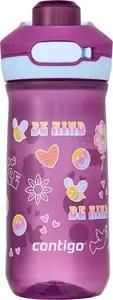 Children's Bottle Contigo Jessie 420 ml — grape retro design, spill‑proof drinking spout