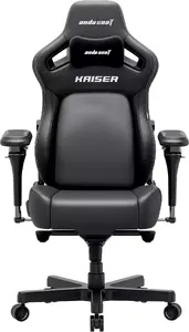 Кресло для гейминга anda seat Kaiser 4 V2 XL — чёрное PVC-кожа, XL размер