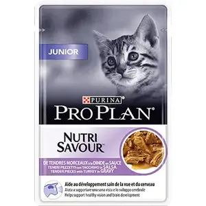 Wet cat food Purina PRO PLAN NUTRISAVOUR JUNIOR 85 g — Junior, Turkey, sachet