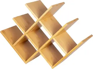 Bamboo freestanding wine rack Brunbeste 3804 — capacity 8 bottles