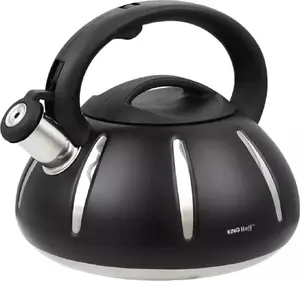 Stainless Steel Whistling Kettle KingHoff KH-1835, 3.0 L, grooved body