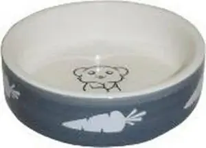 Ceramic Food Bowl for Hamster/Mouse, Yarro International — Ø 8.5 cm × H 3 cm, Gray