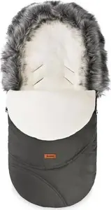 Спальный мешок для ребёнка Sensillo Śpiworek Eskimo Graphite / Polar 100 x 46 см — детский спальник, с ножками, тёплый