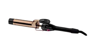 Плойка REVLON RVIR1159E — технология Warm, поворотное управление, диаметр 3.2 см, чёрный/розовое золото