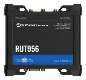 Cellular network router TELTONIKA RUT956 — LTE Cat4, Wi‑Fi 4 (802.11n), Fast Ethernet, RS‑232/RS‑485