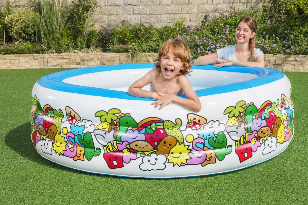 Inflatable Play Pool Hipo 3-Ring Ø1.96m H53cm Photo 5