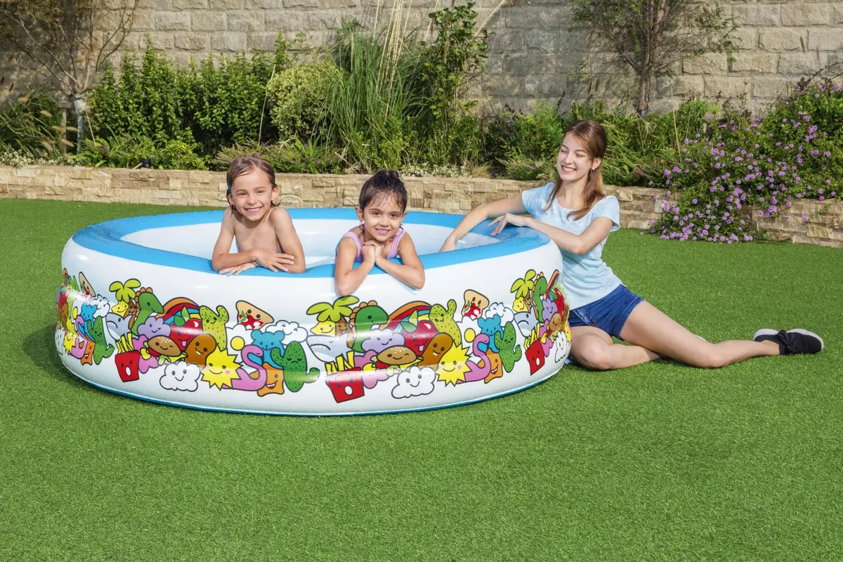 Inflatable Play Pool Hipo 3-Ring Ø1.96m H53cm Photo 8