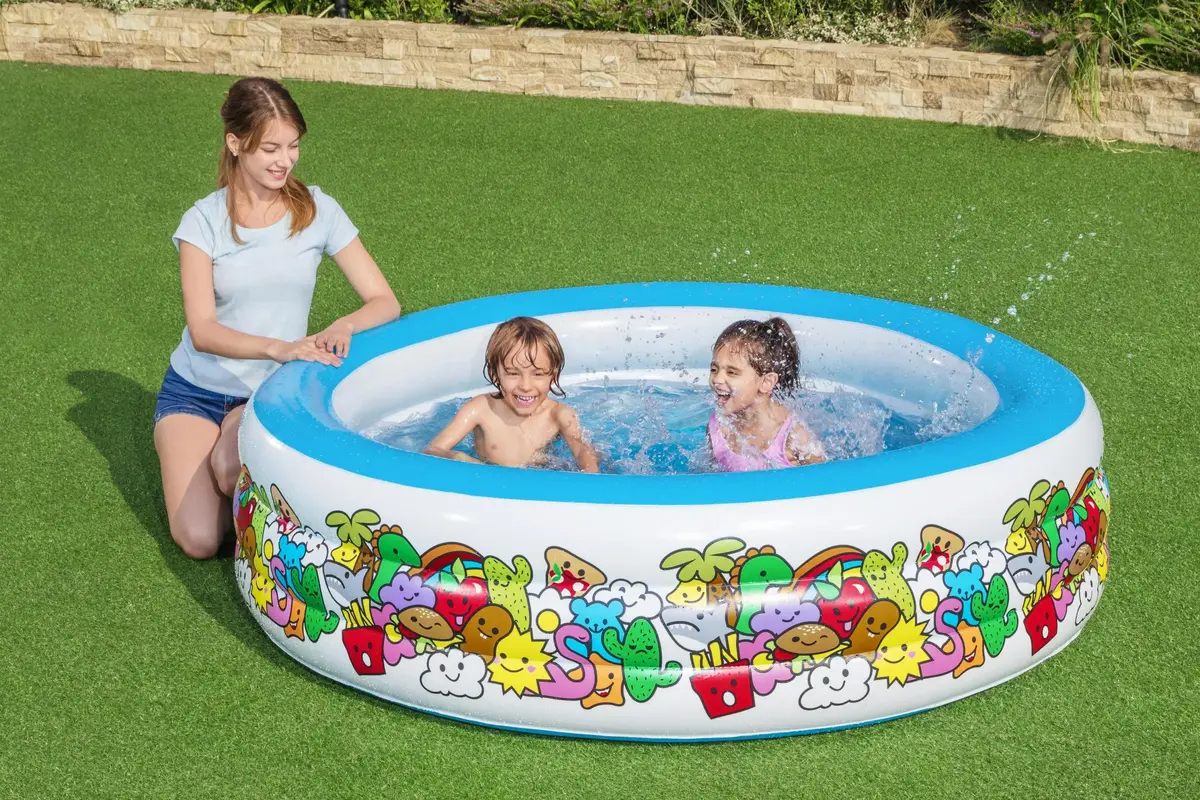 Inflatable Play Pool Hipo 3-Ring Ø1.96m H53cm Photo 9