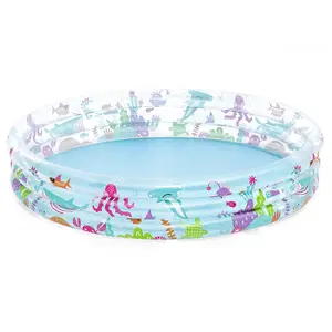 Inflatable Kiddie Pool Bestway Triple Ring Deep Dive 1.83 m x 33 cm, 480 L, PVC, blue