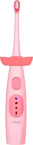 Electric toothbrush VITAMMY Dino Pink — compact children's model, battery-powered, soft brush head