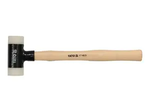 Бесшоковый молоток YATO YT-4625, головка из полиуретана 430 г, деревянная ручка 35 см
