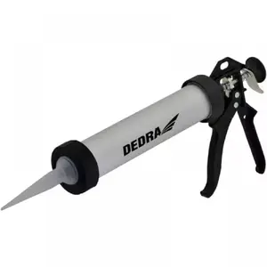 Пистолет для герметика Dedra 1201-10 — ручной картриджный аппликатор, 1 шт