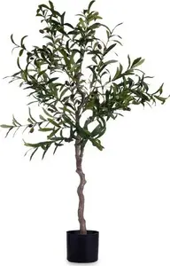 Ibergarden decorative artificial olive tree, green plastic, 85 x 150 x 85 cm