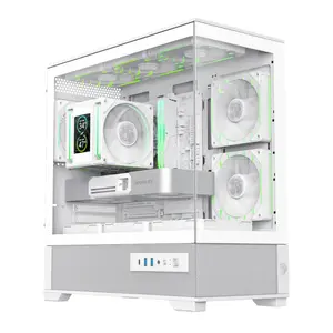 GameMax Mini Tower PC Case VISTA 2 MW — White, Mini-ITX/mATX, tempered glass, supports 2x3.5" + 2x2.5", PSU bottom
