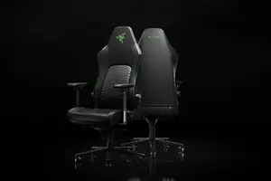 Razer Iskur V2 NewGen Игровое кресло Черный Зеленый Мягкое сиденье Стальной каркас Максимальный вес пользователя 136 кг Подголовник Подлокотники