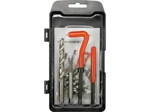 Threading tool kit YATO YT-17633 — HSS taps and dies set, black/red/silver