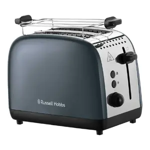 Toaster Russell Hobbs 26552-56 — 2-slice, Grey and Stainless Steel, Button and Rotary Controls