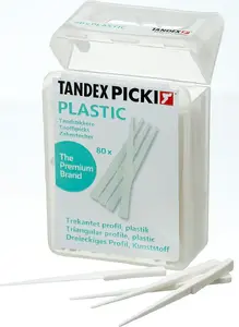 Зубочистки Tandex Wykałaczki plastic — одноразовые пластиковые зубочистки