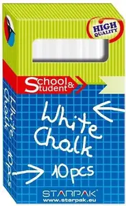 Chalk sticks STARPAK school white pack of 10 (262682)