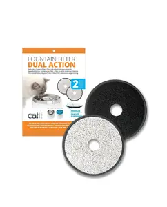 Automatic pet waterer filter Catit Dual Action — carbon and mesh, 2-pack, 18 g