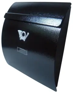 Mailbox (black) No name SKL WA 508 — wall-mounted letterbox, metal finish