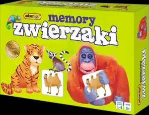 Memory mini board game Adamigo Gra memory mini - Zwierzaki (children’s matching game)