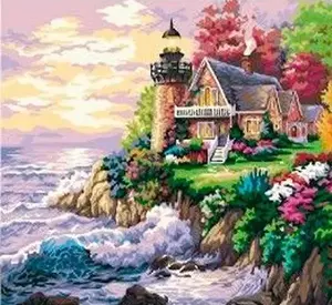 Diamond Mosaic Kit Norimpex Mozaika diamentowa 5D – Lighthouse, 40x30 cm