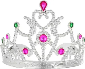 Tiara diadem princess silver with stones, GoDan — 1 piece, universal size