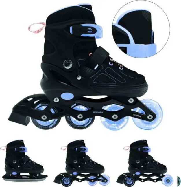 Bērnu regulējamie 4‑1 SPOKEY QUATTRO skrituļslidas