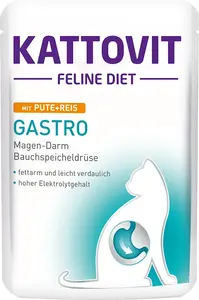 Mitrs barības kaķiem KATTOVIT 77039 — pieaugušiem, tītara garša, sacējs 85 g