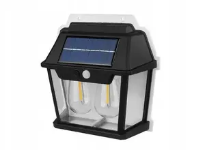 Outdoor Solar Wall Light LTC LXTQ06B2 20W with Motion and Dusk Sensor, 1500mAh Battery