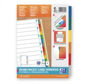 Divider set Elba Oxford 100204976 — A4 multicolour, 6 pcs, 225×302 mm, 170 g