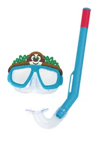 Детская трубка-маска Bestway Hydro-Swim Lil Animal — полумаска, линза из поликарбоната, 1 шт