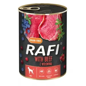 Wet dog food can RAFI Rafi Beef Adult 400 g — adult dogs, beef