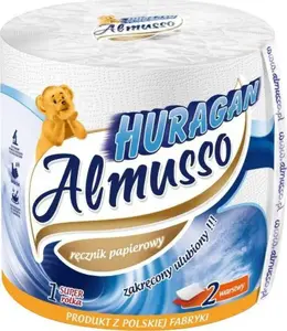 Papīra dvielis Almusso Huragan 2 slāņu, 1 ruļļis