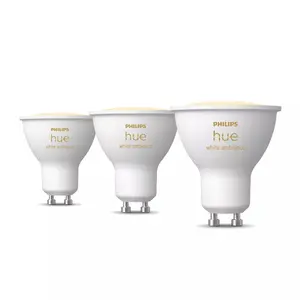 Philips Hue White ambience GU10 Smart Spotlight 3-Pack Bluetooth and Zigbee
