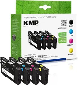 Ink cartridge set KMP Printtechnik AG 1656,4005 — 4-pack Black 20 ml, Cyan/Magenta/Yellow 15 ml, yield ~1100 pages