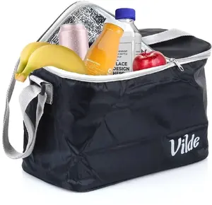 Insulated Cooler Bag Vilde 10 L — black, soft-sided thermal lunch bag