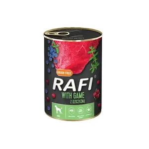 Dog wet food RAFI Dolina Noteci Rafi Game Venison Adult 400 g can