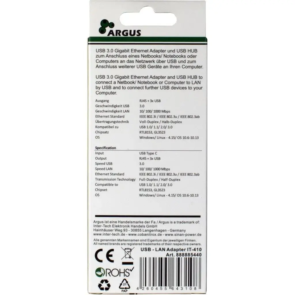 USB-C хаб Triton Inter-Tech ARGUS IT-410 Photo 4