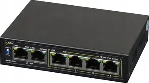 Switch PULSAR S64WP 6-port Fast Ethernet with 4x PoE (power adapter not included)