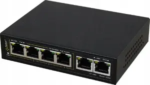 Switch PULSAR SG64WP — 6-port Gigabit Ethernet, 4x PoE, 2x Uplink, 60W total (no power supply)