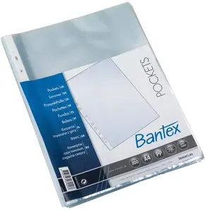 Пластиковый карман для документов Bantex BG100 PCHED POCK A4 PP 0,025 мм прозрачный